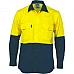 DNC Hi Vis Two Tone 190gsm Cotton Drill Long Sleeve Shirt