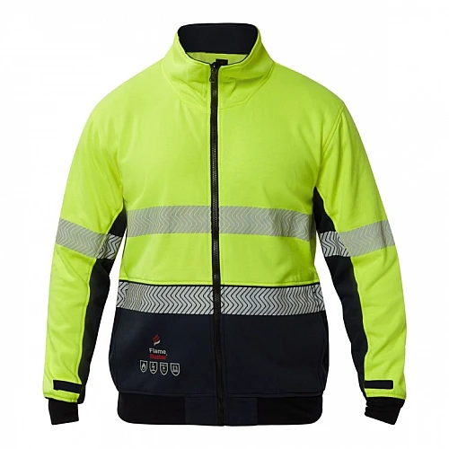 Fr Hi Vis Segmented Reflective Fleece