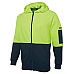JB's wear Hi vis full zip fleecy hoodie - 6HVH