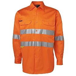 Hi Vis Long Sleeve Day & Night 190g Close Front Shirt