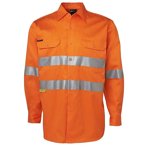 Hi Vis Long Sleeve Day & Night 190g Close Front Shirt