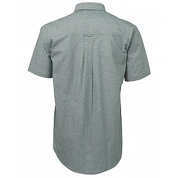 Green Stitch Short Sleeve Button Shirt