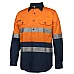 Hi Vis Close Front Long Sleeve Work Shirt With Reflective Tape