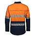 Hi Vis Close Front Long Sleeve Work Shirt With Reflective Tape