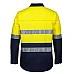 Hi Vis Close Front Long Sleeve Work Shirt With Reflective Tape