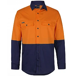 Hi Vis Long Sleeves Stretch Work Shirt