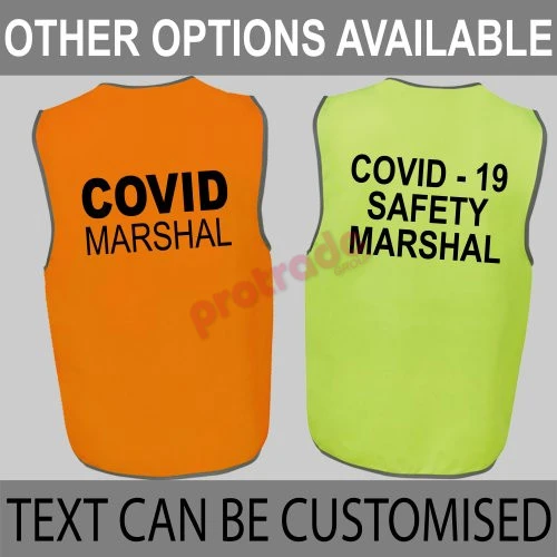 Custom Vests Marshal Velcro Hi Vis Safety Vest Custom Vests Marshal Velcro Hi Vis Safety Vest