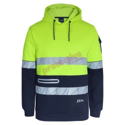 JB's Wear Hi-Vis 450g Pull-Over Hoodie - Day/Night