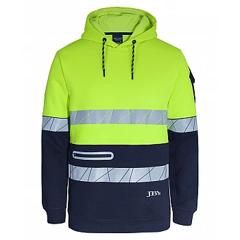 JB's Wear Hi-Vis 450g Pull-Over Hoodie - Day/Night