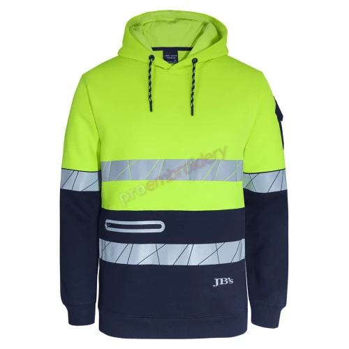 JB's Wear Hi-Vis 450g Pull-Over Hoodie - Day/Night
