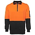 JB's Hi Vis Fleecy Sweat With Half Zip
