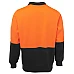 JB's Hi Vis Fleecy Sweat With Half Zip