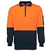 JB's Hi Vis Fleecy Sweat With Half Zip