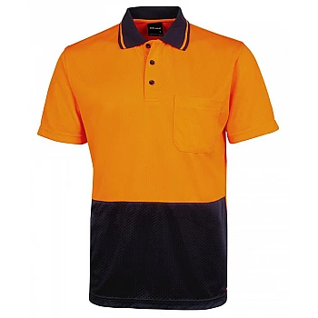 Hi Vis Jacquard Non Cuff Polo