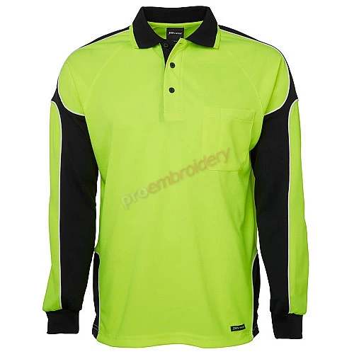 Hi Vis L/S Arm Panel Polo