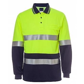 Hi Vis Night Day Traditional Long Sleeve Polo