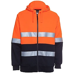 Hi Vis Zip Hoodie With Refelctive Tape