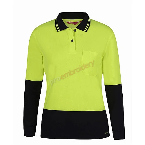 Ladies Hi Vis L/S Comfort Polo
