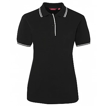 Ladies Polo Shirt With Pin Stripe