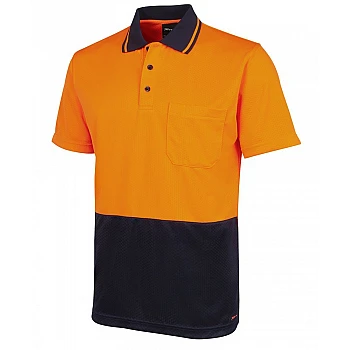Hi Vis Jacquard Non Cuff Polo