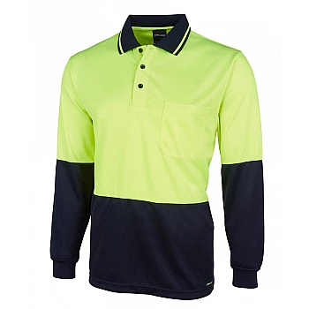 Hi Vis L/S Jacquard Polo