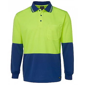 Hi Vis Long Sleeve Traditional Polo