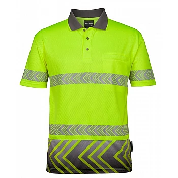 Hi Vis S/S Arrow Sub Polo With Segmented Tape