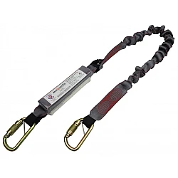 Maxisafe 2M Heavy Duty Web Shock Absorbing Lanyard Triple Action Karabiners
