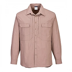 Utility Stretch Long Sleeve Shirt Black - Ms106