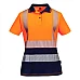 Hi-Vis Womens Cotton Comfort Contrast Polo Shirt S/S