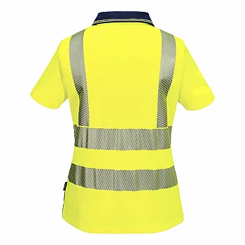 Hi-Vis Womens Cotton Comfort Contrast Polo Shirt S/S