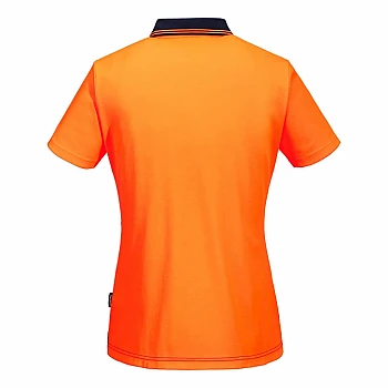 Hi-Vis Women's Cotton Comfort Contrast Polo Shirt S/S 