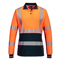 Hi-Vis Women's Cotton Comfort Polo Shirt L/S - ML212 Hi-Vis Women's Cotton Comfort Polo Shirt L/S - ML212
