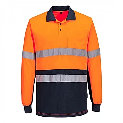 Portwest Hi-Vis Class D/N Contrast Polo shirt L/S - MP613 Portwest Hi-Vis Class D/N Contrast Polo shirt L/S - MP613