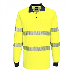 Portwest Hi-Vis Cotton Comfort Polo Shirt L/S - MP614 Portwest Hi-Vis Cotton Comfort Polo Shirt L/S - MP614