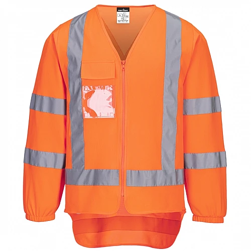 Hi-Vis X Back Zipped Tricot Vest