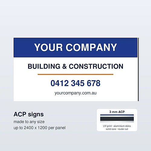 Custom Printed ACP Signs 3mm - Aluminium Composite Panel