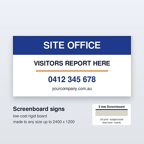 Custom Printed Screenboard Signs 2mm