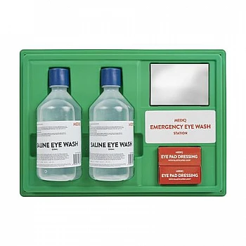 MEDIQ Eyewash Station Open With Mirror