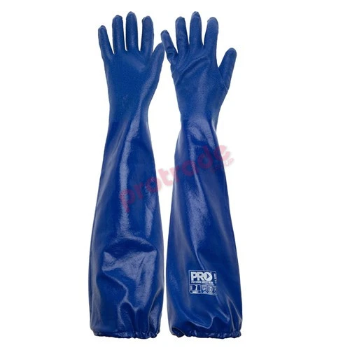 Blue Nitrile Extended Length Chemical Glove 