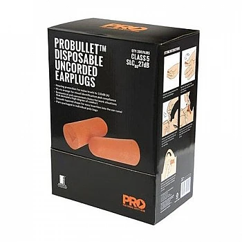 Probullet Disposable Uncorded Earplugs  Box Of 200 pairs