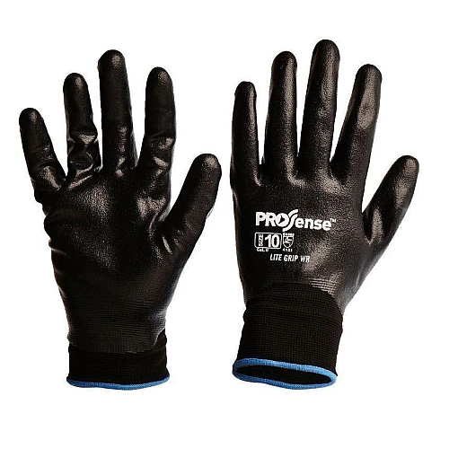 Prosense Lite Grip Nitrile Full Dip Gloves Water Repellent Prosense Lite Grip Nitrile Full Dip Gloves Water Repellent