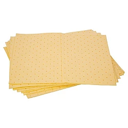 Pratt Safety Yellow HAZCHEM Absorbent Pad 300gsm - Pack of 10 Pratt Safety Yellow HAZCHEM Absorbent Pad 300gsm - Pack of 10