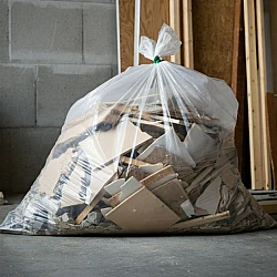 Clear Heavy Duty Waste Bags 900mm x 1200mm x 100um - Roll of 100 Bags