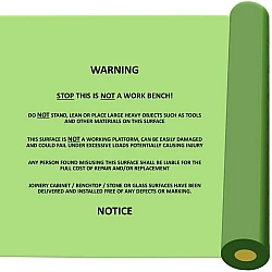 Green Bench Top Protection With Warning Text Self Adhesive Film