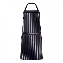 Full Bib Café Stripe Apron With Pocket Ca030