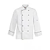 Executive Chefs Jacket With Piping - Long Sleeve Cj037