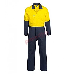 Hi Vis  Two Tone Poly/Cotton Coveralls Long On Sale 