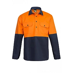 Hybrid Two Tone Shirt 100% Cotton Drill 310gsm / 155gsm Hybrid Two Tone Shirt 100% Cotton Drill 310gsm / 155gsm