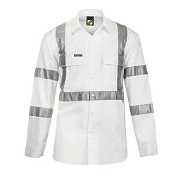Long Sleeves Hi Vis X-Pattern Shirt WS3222 Long Sleeves Hi Vis X-Pattern Shirt WS3222